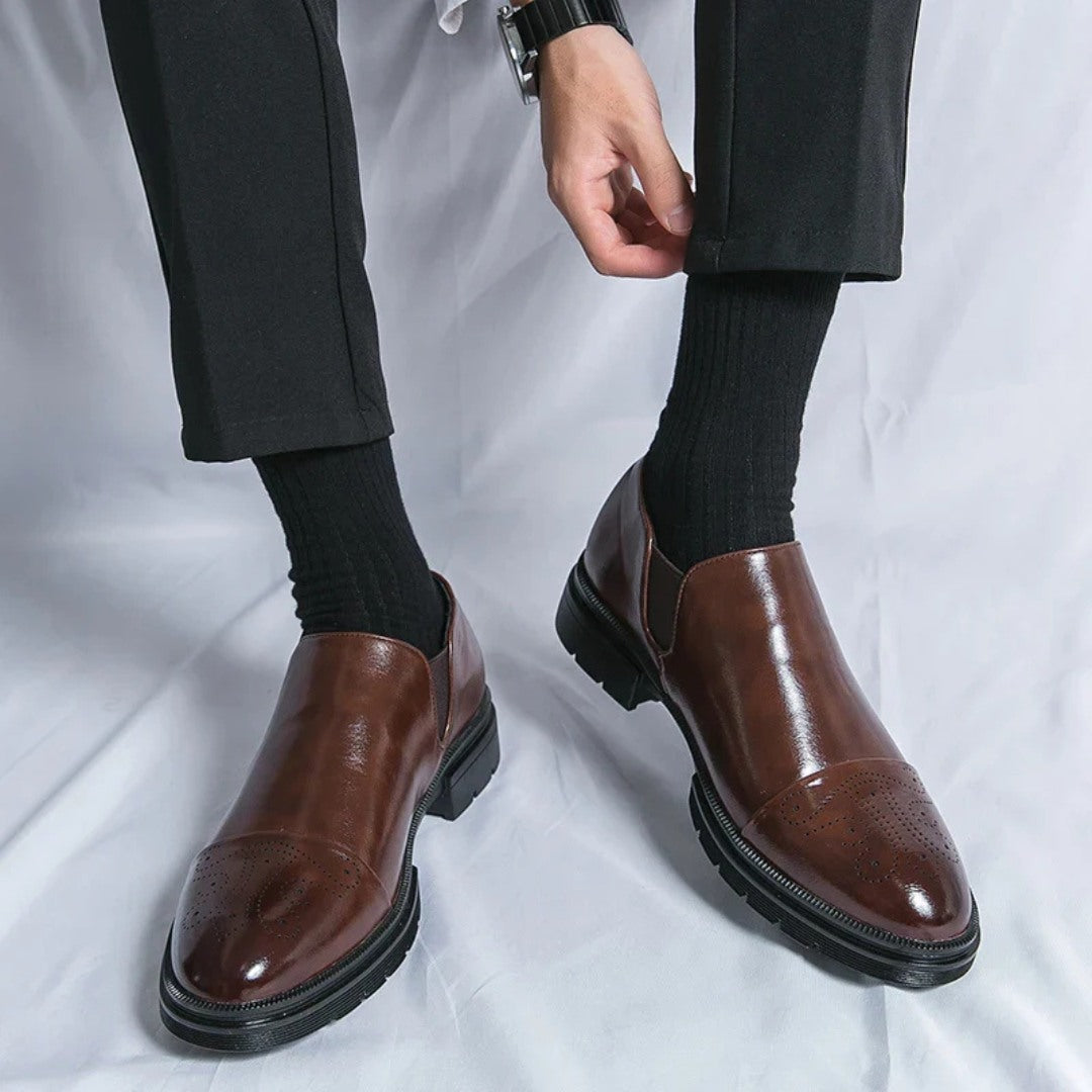 Alessio Cap-Toe Leather Loafers