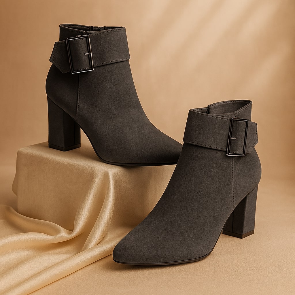 Alessia Suede Buckle Boot