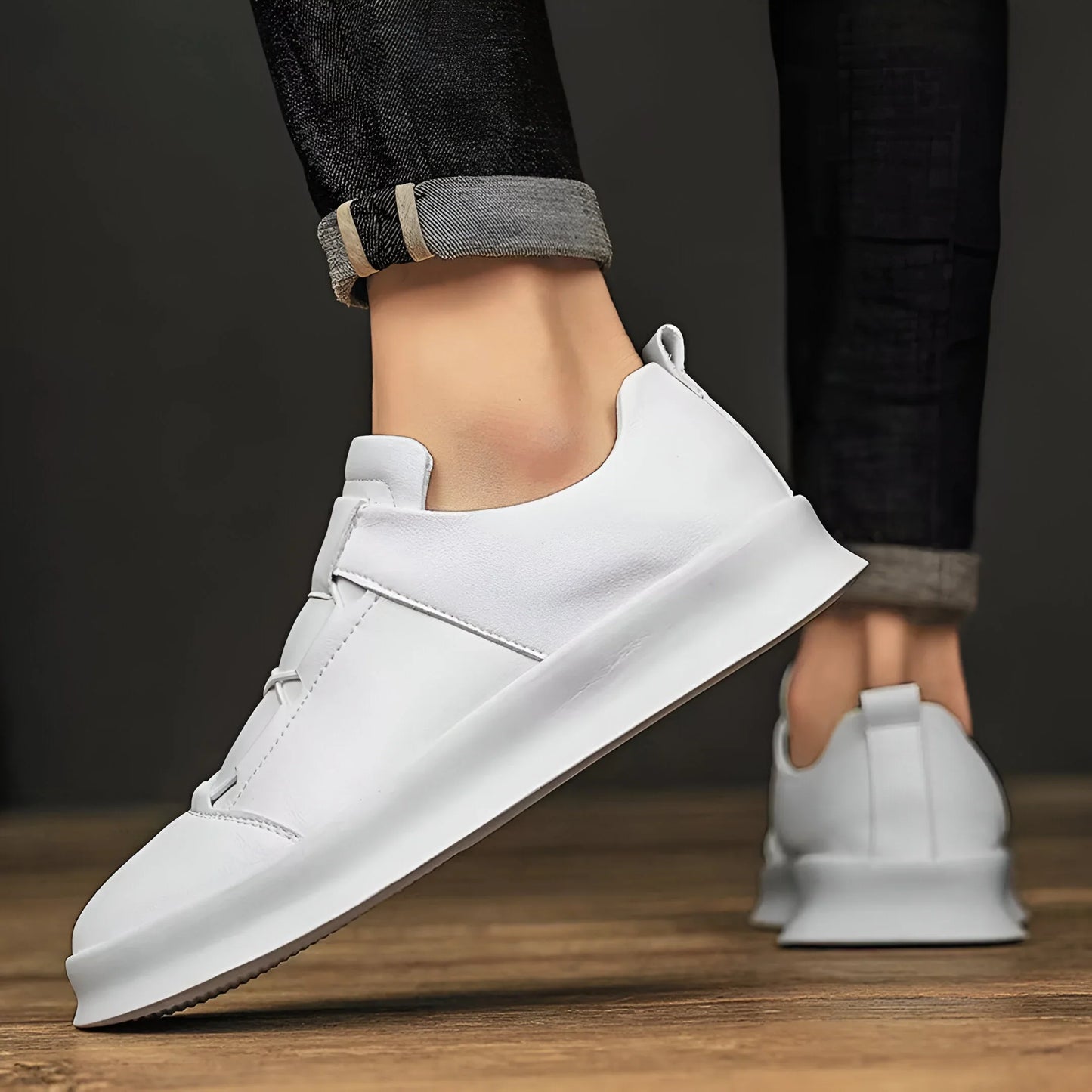 Enzo Slip-On Leather Sneakers