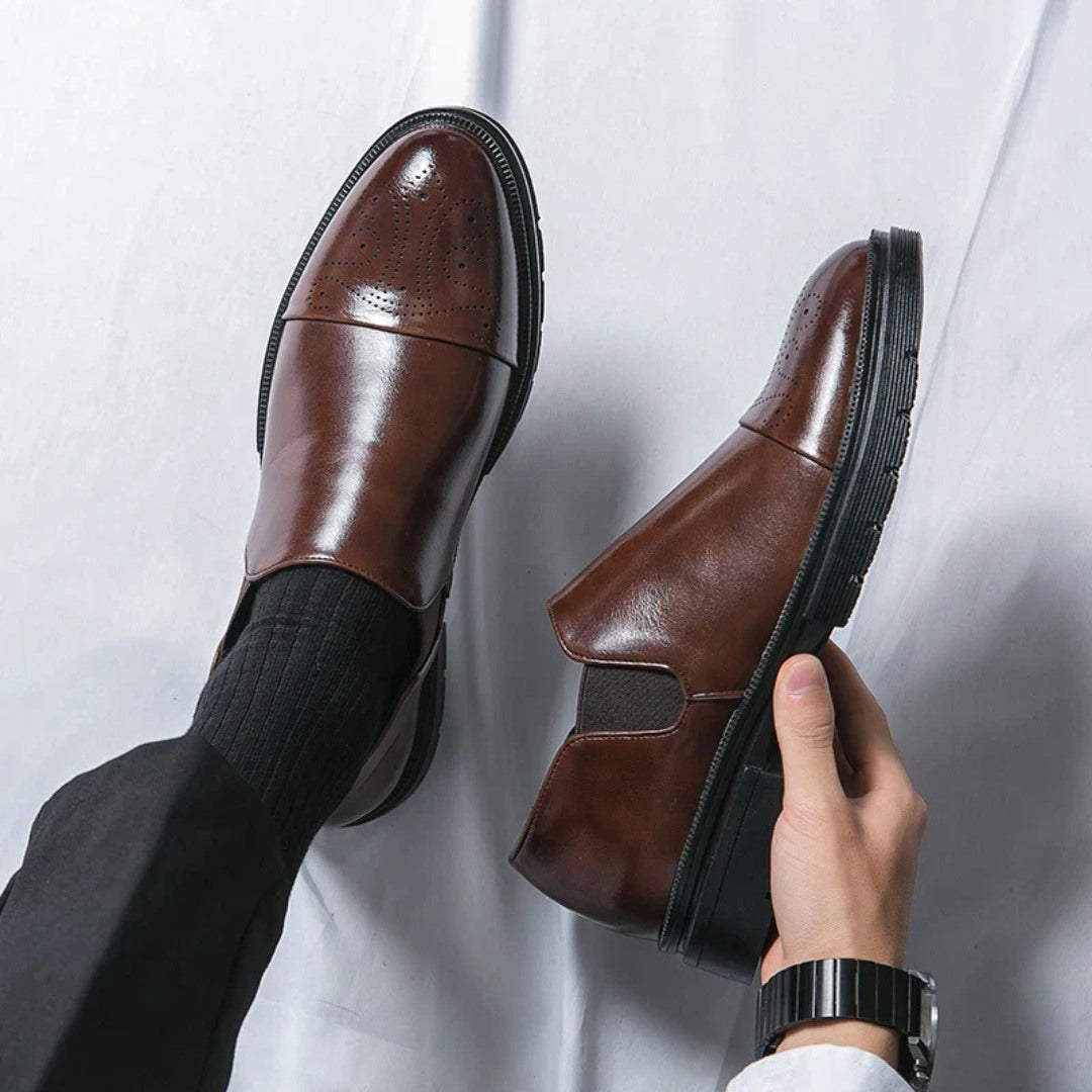 Alessio Cap-Toe Leather Loafers