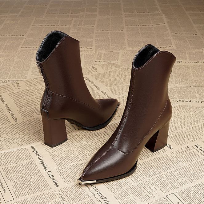 Mirza Chrome-Tip Ankle Boots