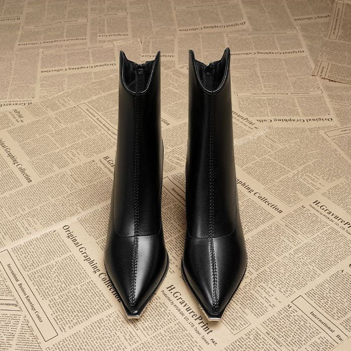 Mirza Chrome-Tip Ankle Boots