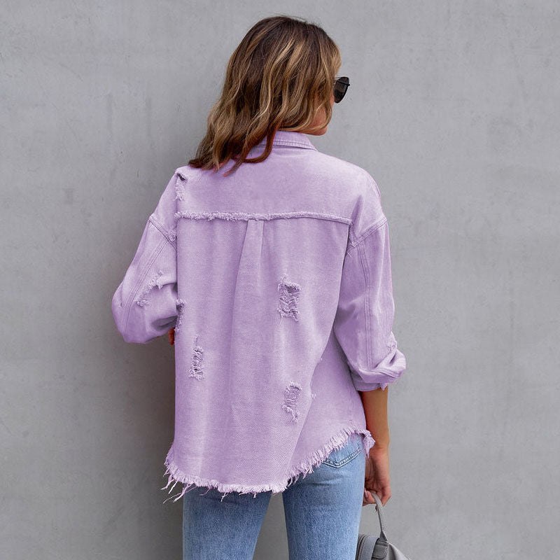 Alba Distressed Denim Jacket