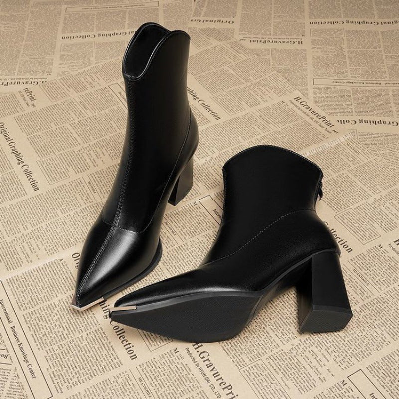 Mirza Chrome-Tip Ankle Boots