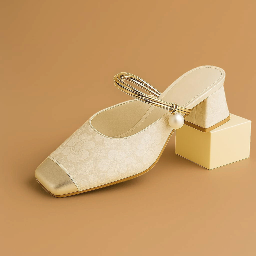 Chiara Leather Block Heels